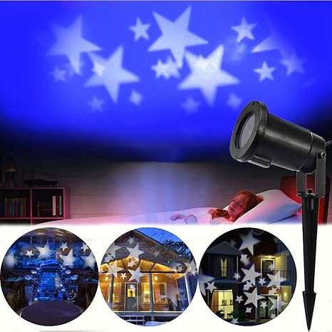 Proiettore Luci Natalizie Bianche.Gesimei Proiettore Luci Natale Esterno Bianco Stella Proiezione Lampada Led Impermeabile Illuminazione Giardino Faretti Per Albero Casa Parete Decorazioni Amazon It Illuminazione