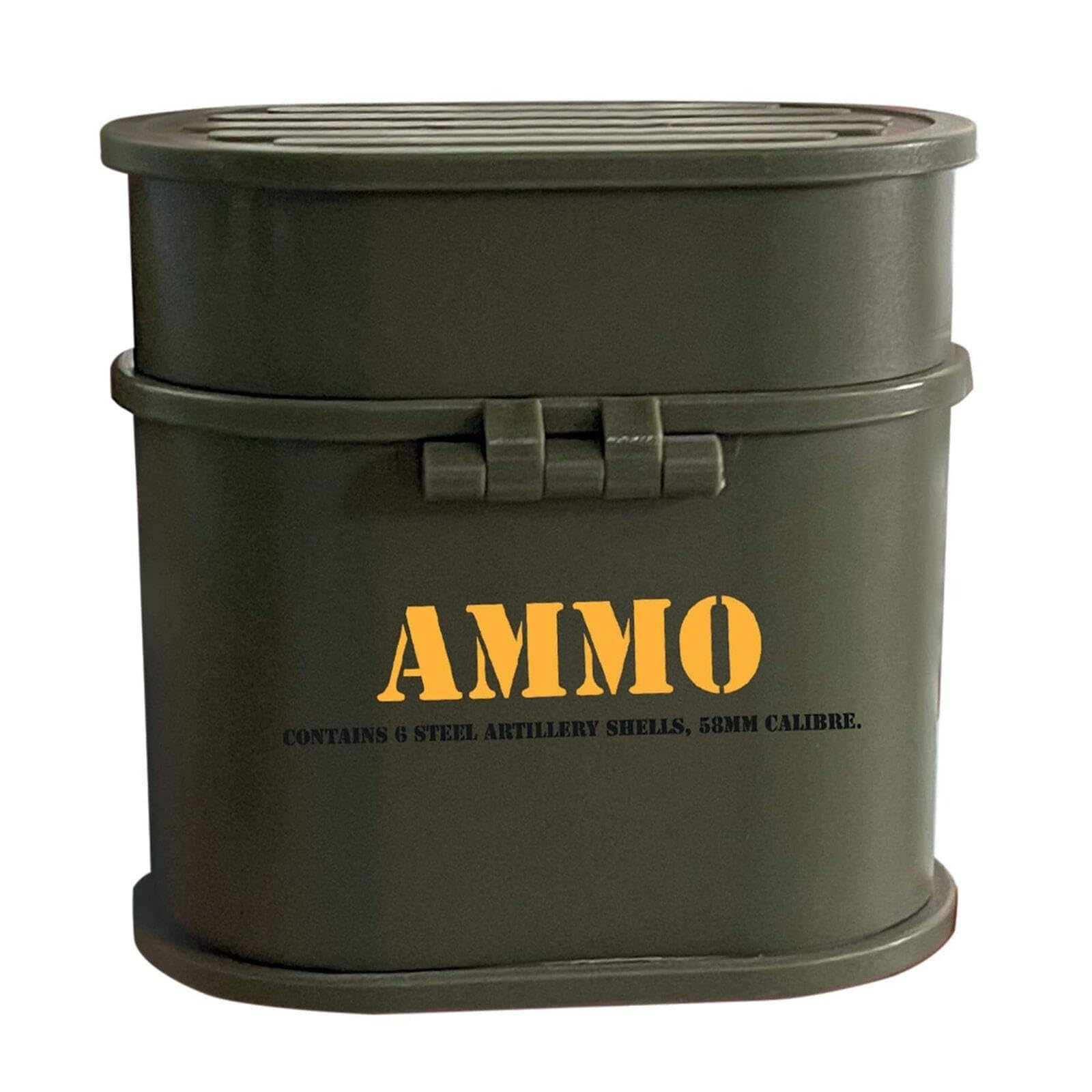 Bar Originale Bullet Ice Cubes in Ammo Case Silver 6 Pack