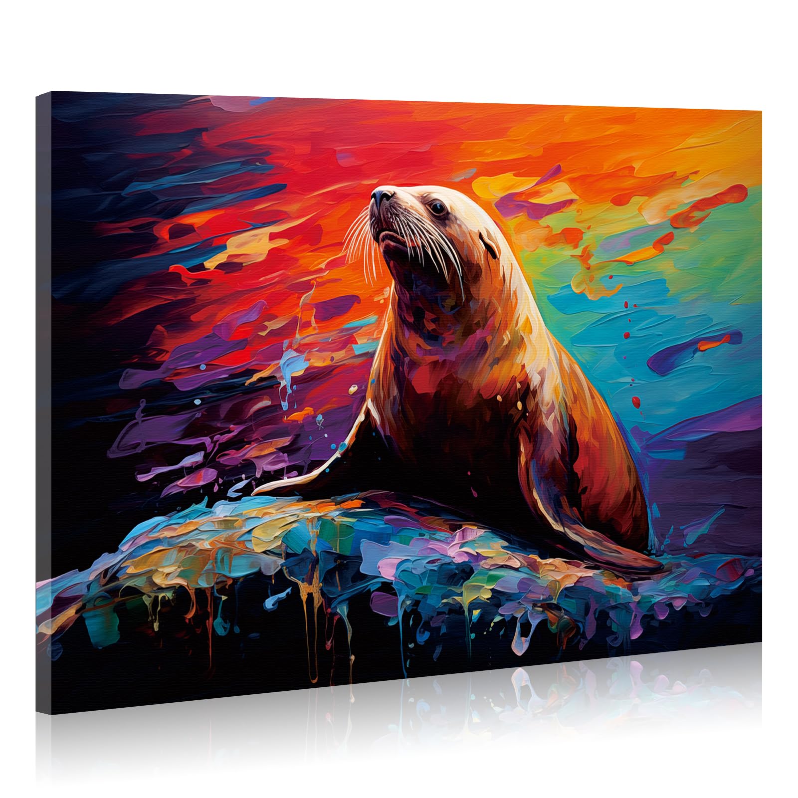JBER Canvas Painting Wall Art Poster, home decor, suitable for bathroom decor, space personalized decoration,60cm x 40cm (Seal)