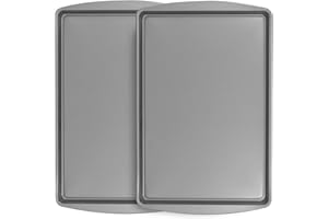 ProBake Set of Two Medium Nonstick Cookie Pans, Cookie Sheet, Baking Pan, Dark Gray, PB281-AZ