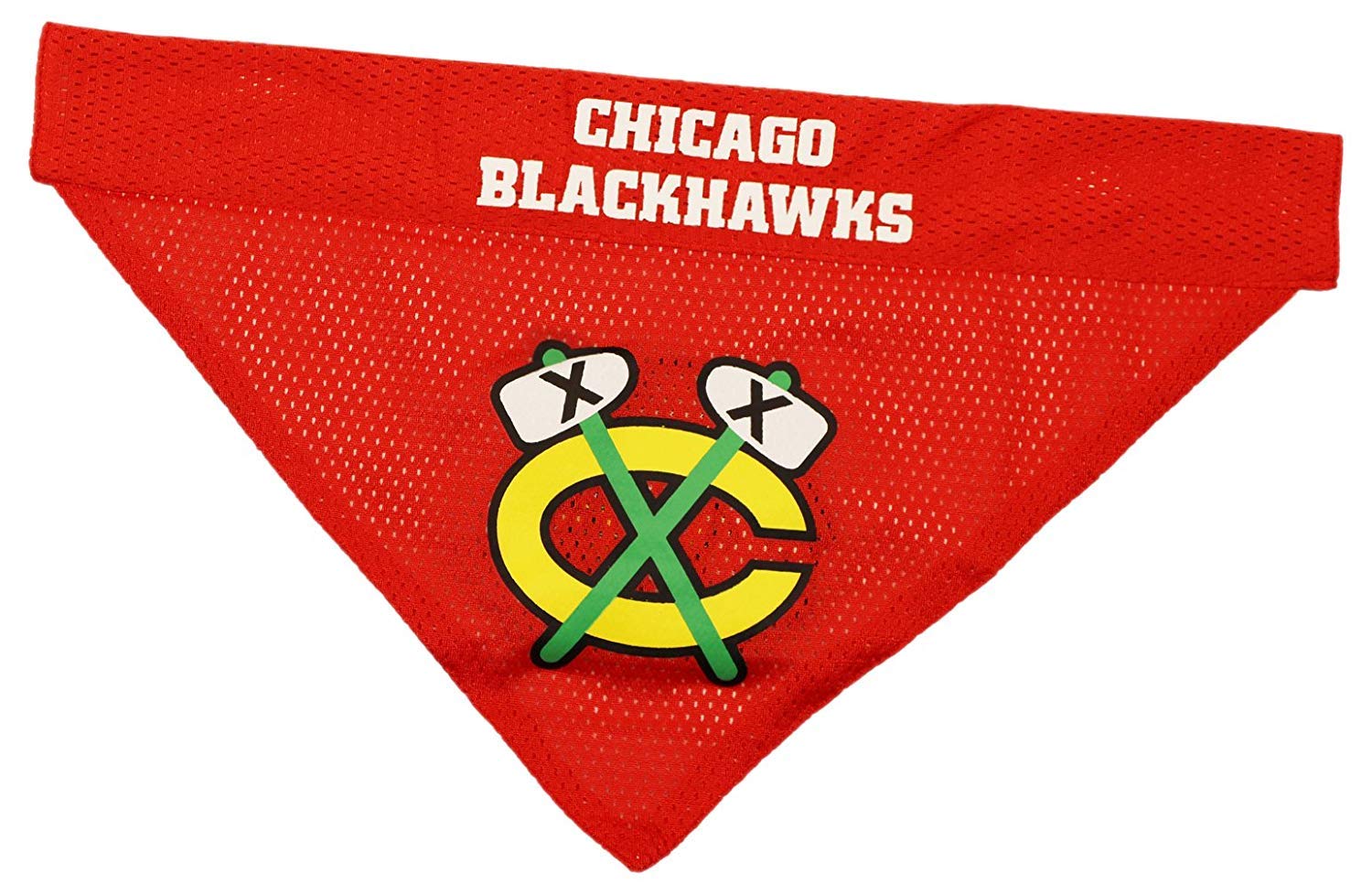 Pets First NHL Chicago Blackhawks Bandana for Dogs & Cats, Small/Medium. - Cute & Stylish Bandana! The Perfect Hockey Fan Scarf Bandana, Great for Birthdays Or Any Party!