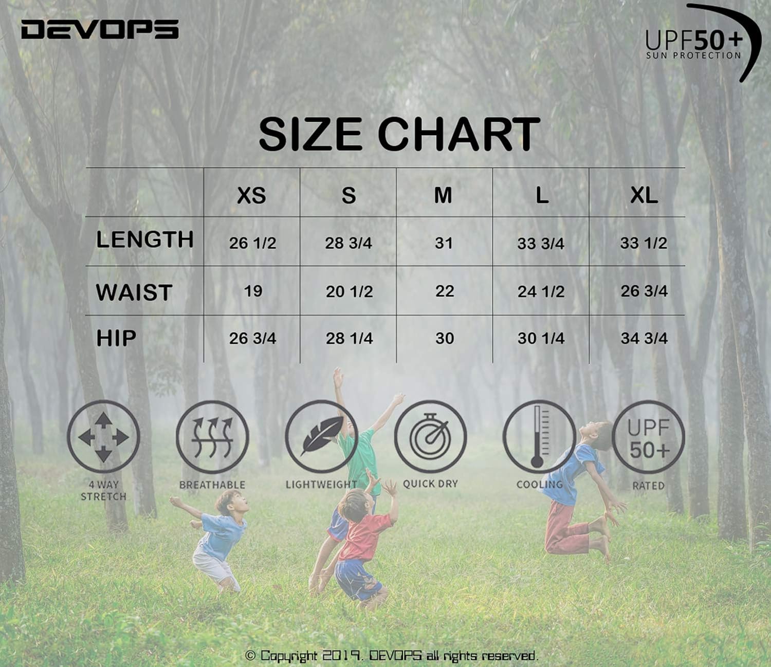 DEVOPS Boys 2-Pack UPF 50+ Compression Tights Sport Leggings Baselayer Pants: Clothing
