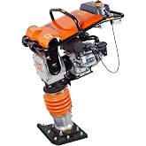 Jumping Jack Compactor for Soil Gravel Footings and Foundations | 6.5 HP 196cc 4 Stroke Gas Engine 2700 lbs Impact Force