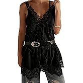Women Y2k Lace Trim Slip Tank Mini Dress Cute V Neck Ruffle See Through Short Dresses Summer Beach Party