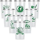 Hushee 8 Pieces Golf Mugs 12 oz Stainless Steel Coffee Cups Shatterproof Stackable Funny Golf Gifts for Women Men