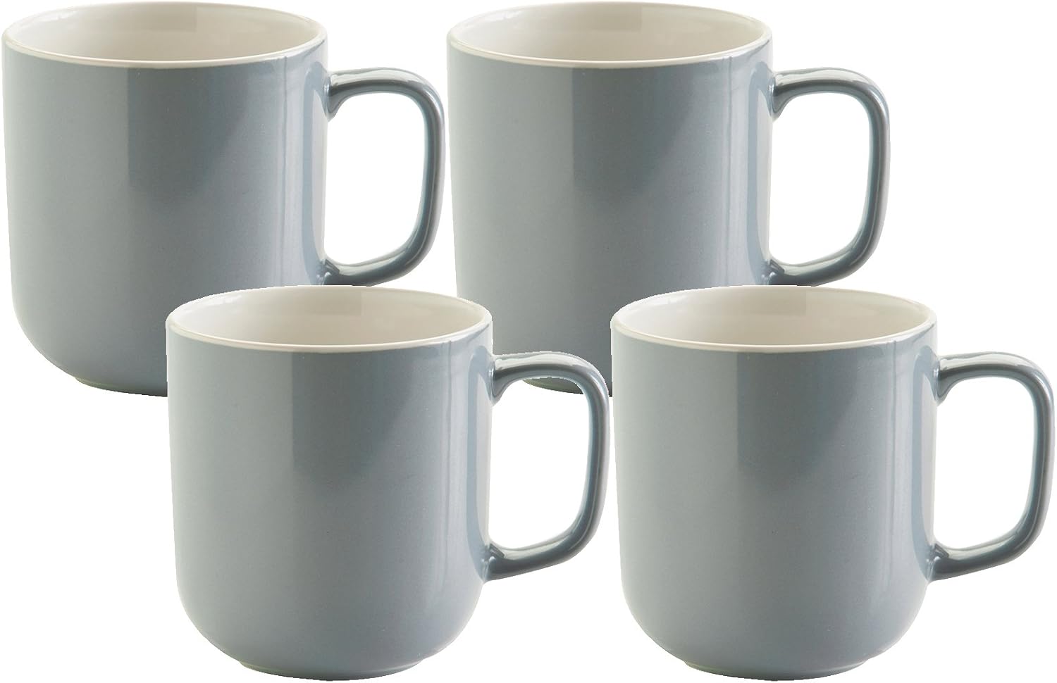 Price & Kensington Grey Set of 4 Mugs Amazon.co.uk Kitchen & Home