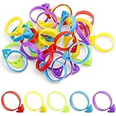 30 Pcs Pastry Bag Ties - Multicolor Silicone Icing Bag Ties -Reusable Piping Bag Ties Decoration Bag Cake and Pastry Supplies