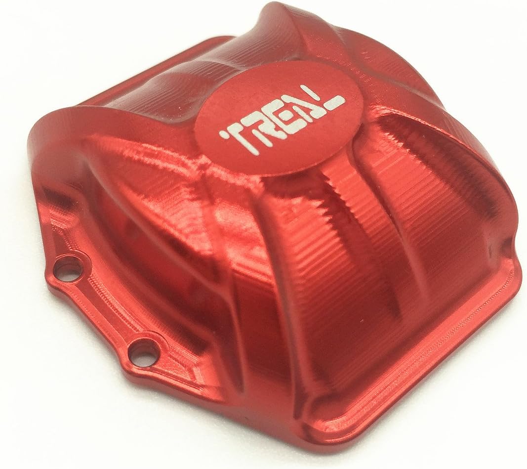 Treal CNC Machined Aluminum Axle Diff Gear Cover for Axial Wraith 1:10 RC Car - Red