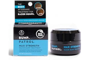 Bump Patrol Max Strength Razor Bump Treatment Cream - Concentrated Cream Formula Aftershave Solution for Razor Bumps, Prevents Ingrown Hairs & Irritation Everywhere You Shave - 0.5oz (Pack of 1)