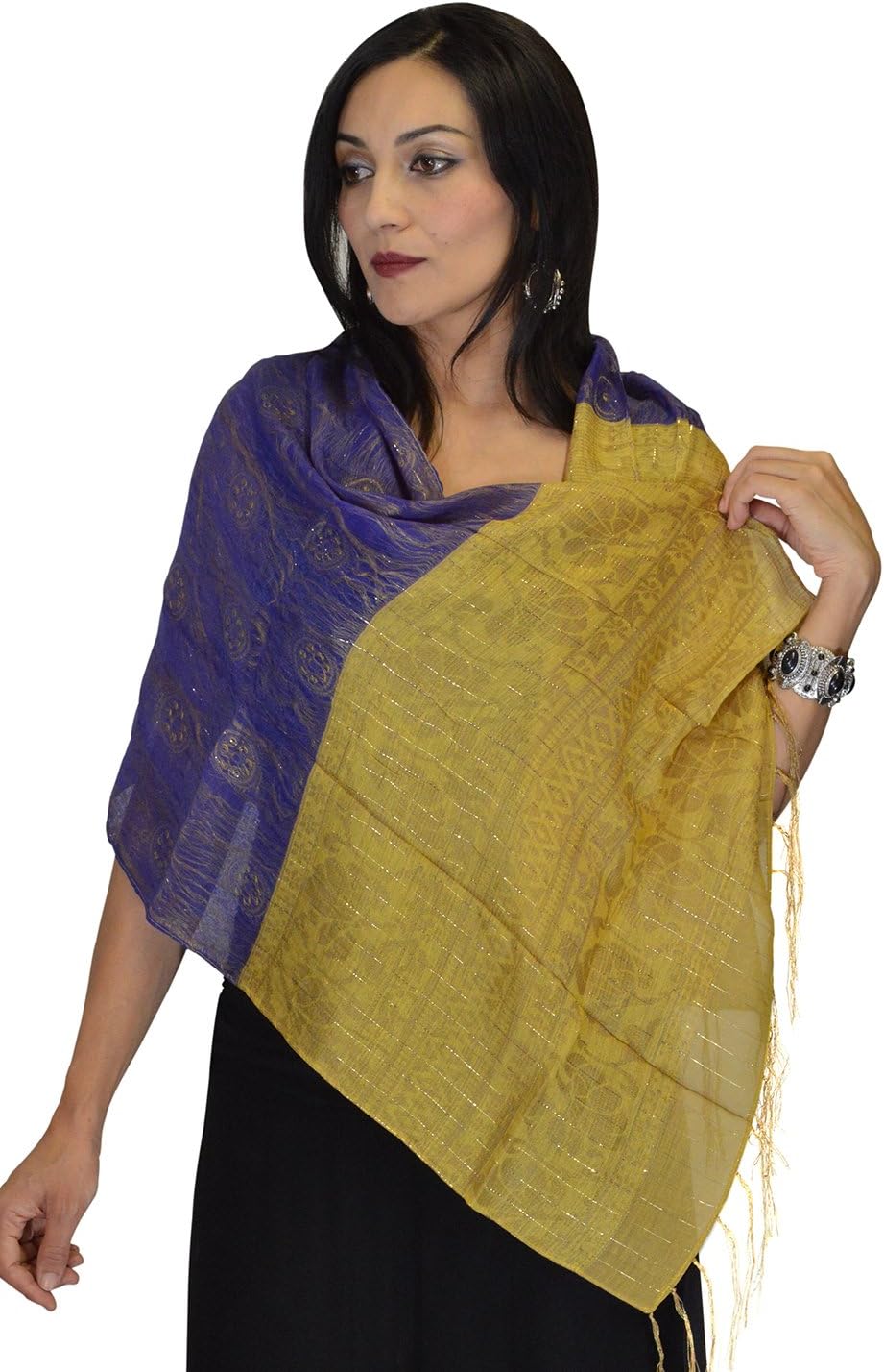 Moroccan Shoulder Shawl Breathable Oblong Head Scarf Silky Soft Exquisite Wrap