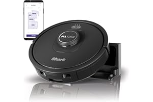 Shark RV2310 Matrix Robot Vacuum with Self-Cleaning Brushroll for Pet Hair, No Spots Missed on Carpets and Hard Floors, Precision Home Mapping, Wi-Fi Black/Silver, 0.5 Quarts