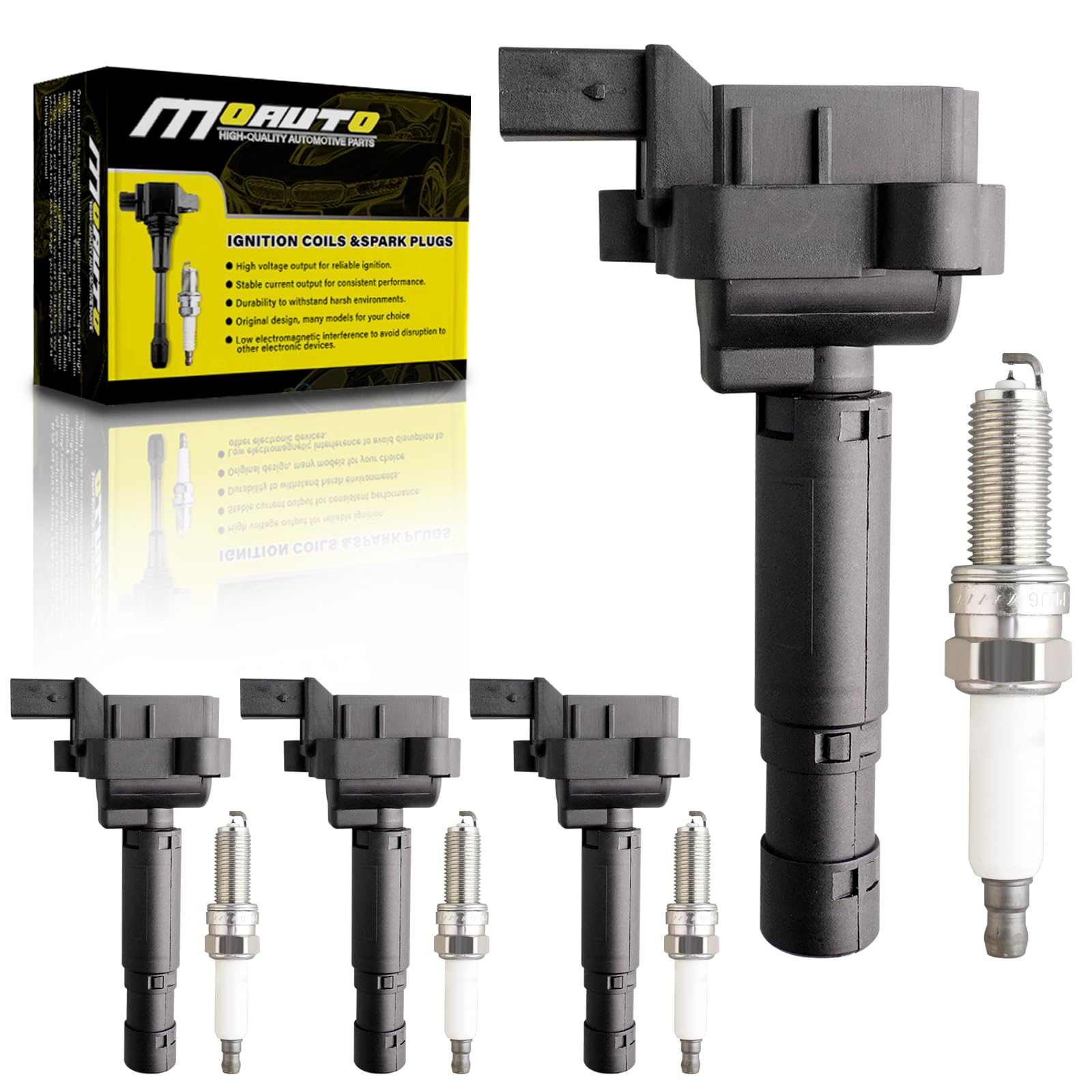 MOAUTO Set of 4 Ignition Coils Pack UF658