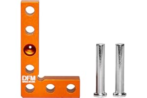 DFM Tool Works Small Square and Center Finder - Mini Square Tool with 11/32" Center Marking Hole Woodworking, Carpenter Engin