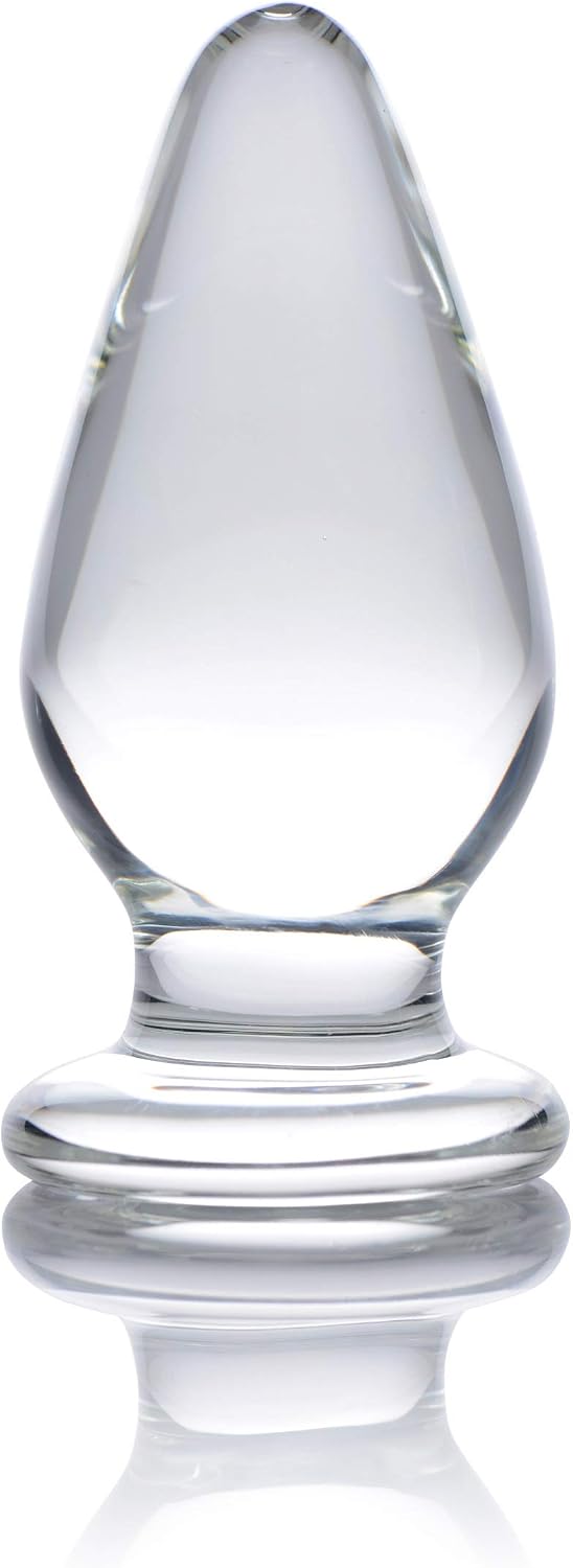 Ember Weighted Tapered Anal Plug, Clear - Image 3