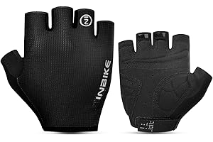 INBIKE Cycling Gloves - Shock-Absorbing, Breathable, Anti-Slip Fingerless Road Bike Gloves for Men & Women