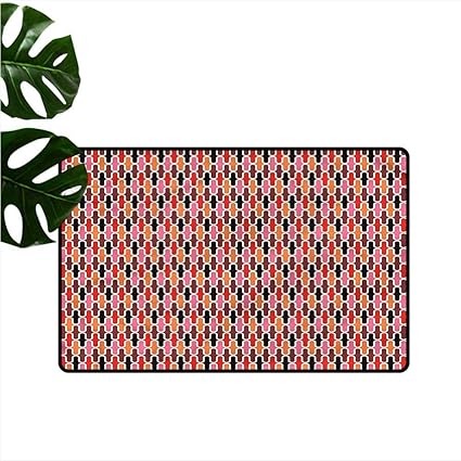 Amazon Com Waterproof Door Mat Retro Vertical Lines Graphic
