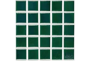 URBN.DESIGN URBN Contemporary Emerald Green Iridescent Glass Mosaic Tile for Indoor and Outdoor - Sample Tile (4-1/3 inches x 4-1/3 inches, 0.13 SQ FT)