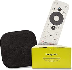 ONN Android TV 4K UHD Streaming Device with Voice