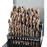 FEWELL 29pcs Metal Drill Bit Set,High Speed Steel Drill Bit Set 1/16"-1/2" | Twist Drill Bit for Metal, Stainless Steel, Cast Iron, Wood and Plastic, Metal Indexed Storage Case