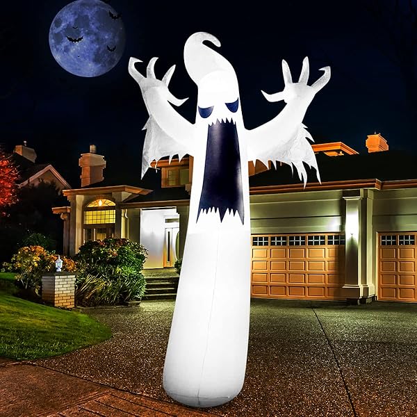 BRAND NEW 12ft Giant Inferno Animated Pumpkin Skeleton Scary Ghoul