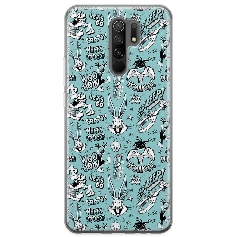 ERT GROUP mobile phone case for Xiaomi REDMI 9 original and officially Licensed Looney Tunes pattern 004 optimally adapted to the shape of the mobile phone, case made of TPU