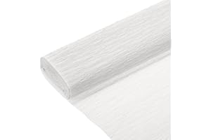 MECCANIXITY 6Pcs Crepe Paper Roll 8.2ft Long 9.84 Inch Wide for Wedding Ceremony Various Large Festivals Decoration, White