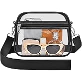 Busiuw Clear Bag for Stadium Events Mini Small Sports Fan Messenger Bag Clear Purse for Sport Events Concert Festivel