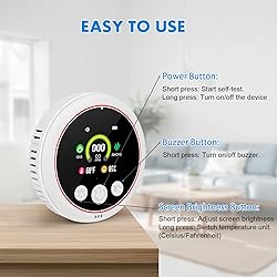 Carbon Monoxide Detectors, 5-in-1 Plug in Natural