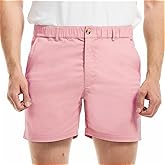 AIMPACT Mens Casual Cotton Shorts Classic Fit Elastic Waistband Casual Shorts 5.5 Inch Inseam with Pockets