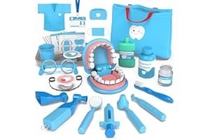 Dentist Kit for Kids - Doctor Kit Toy Gifts for 3 4 Year Old Girls, Pretend Play Set Teeth and Dental Toys Playset Medical Ki
