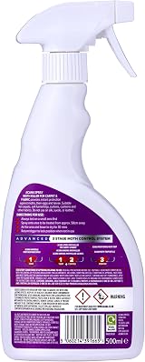 Acana Carpet & Fabric Freshener 500ml Moth Killer Spray Lavender view 6