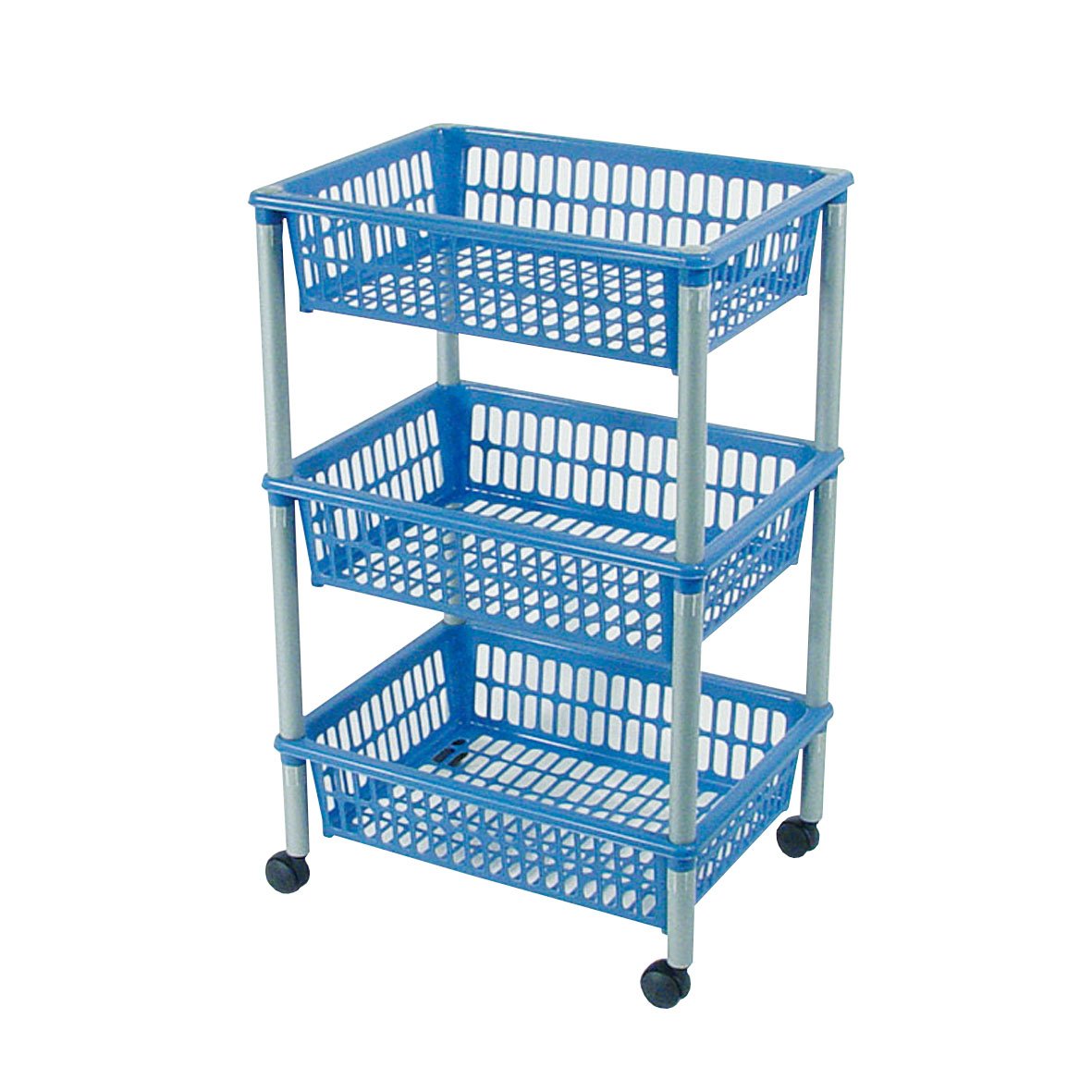 Axentia 235099 Universal Cart with 3 Storage Baskets, Plastic, 40 x 29 x 62 cm, Random Color