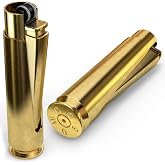 50 Cal BMG Bullet Lighter &ndash; Refillable Brass Casing Clipper Lighter, Adjustable Flame, for Men &amp; Dads