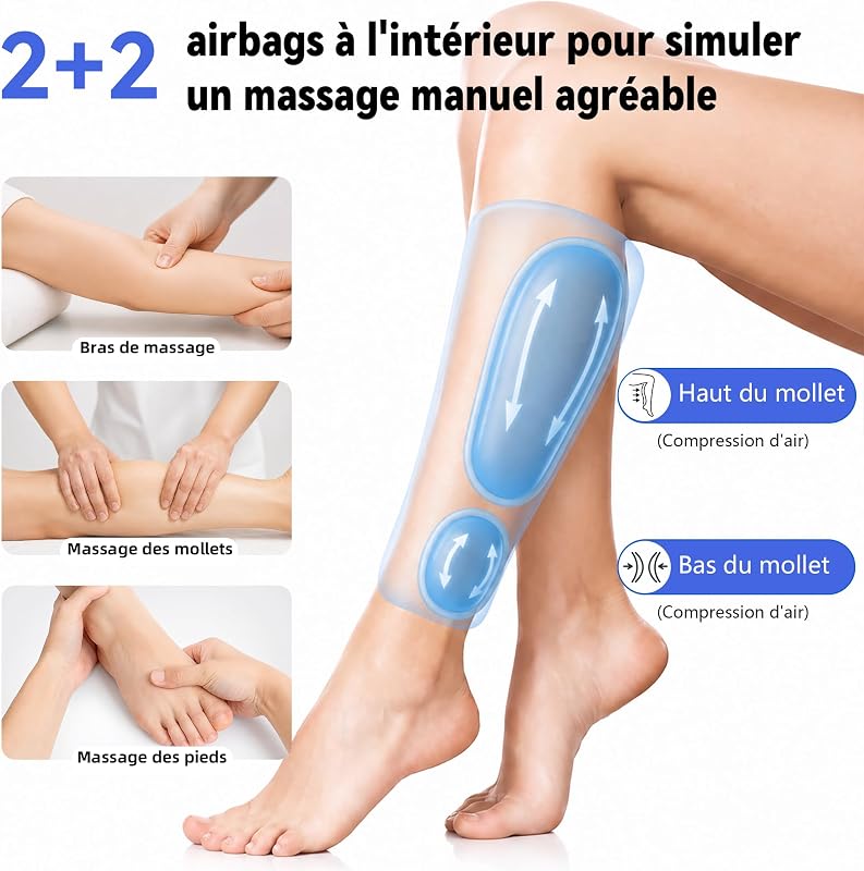 4-en-1 Bottes Pressothérapie Jambes, Récupération Musculaire