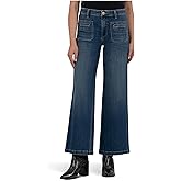 KUT from The Kloth Womens Jean High Rise Wide Leg Front and Back Patch Pockets