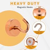 Neosmuk Magnetic Hooks 4lb+ Heavy Duty Bronze Cruise Ship Essentials view 5