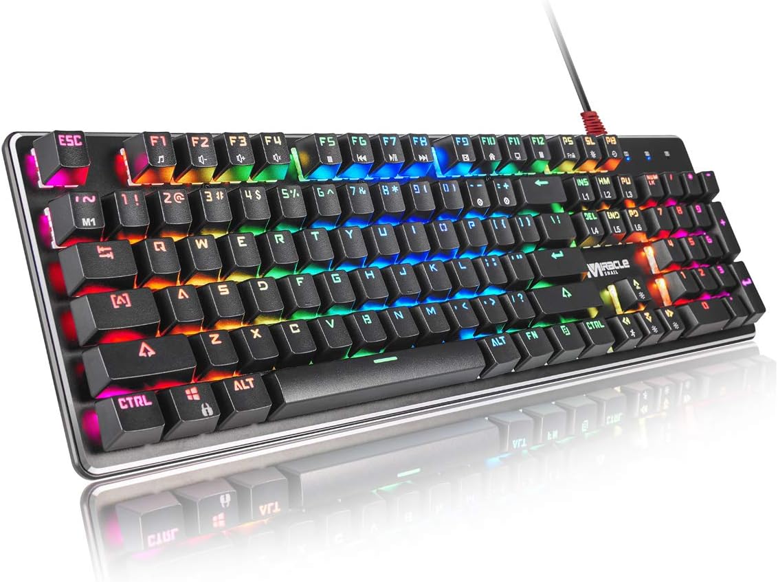 Gaming Keyboard Backlight Machinery Game Keyboard Aluminum Base 104