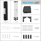 Yaheetech Pop-Up Gazebo 3x3 with 4 Removable Side Panels Dark Grey view 8