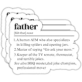 (3PCS) Father Stickers - Dad Daddy Sticker Waterproof Vinyl Decals for Laptops, Tumblers, Scrapbooks, Water Bottles, Gift for Dad, Papa, Grandpa 3" x 2.3"
