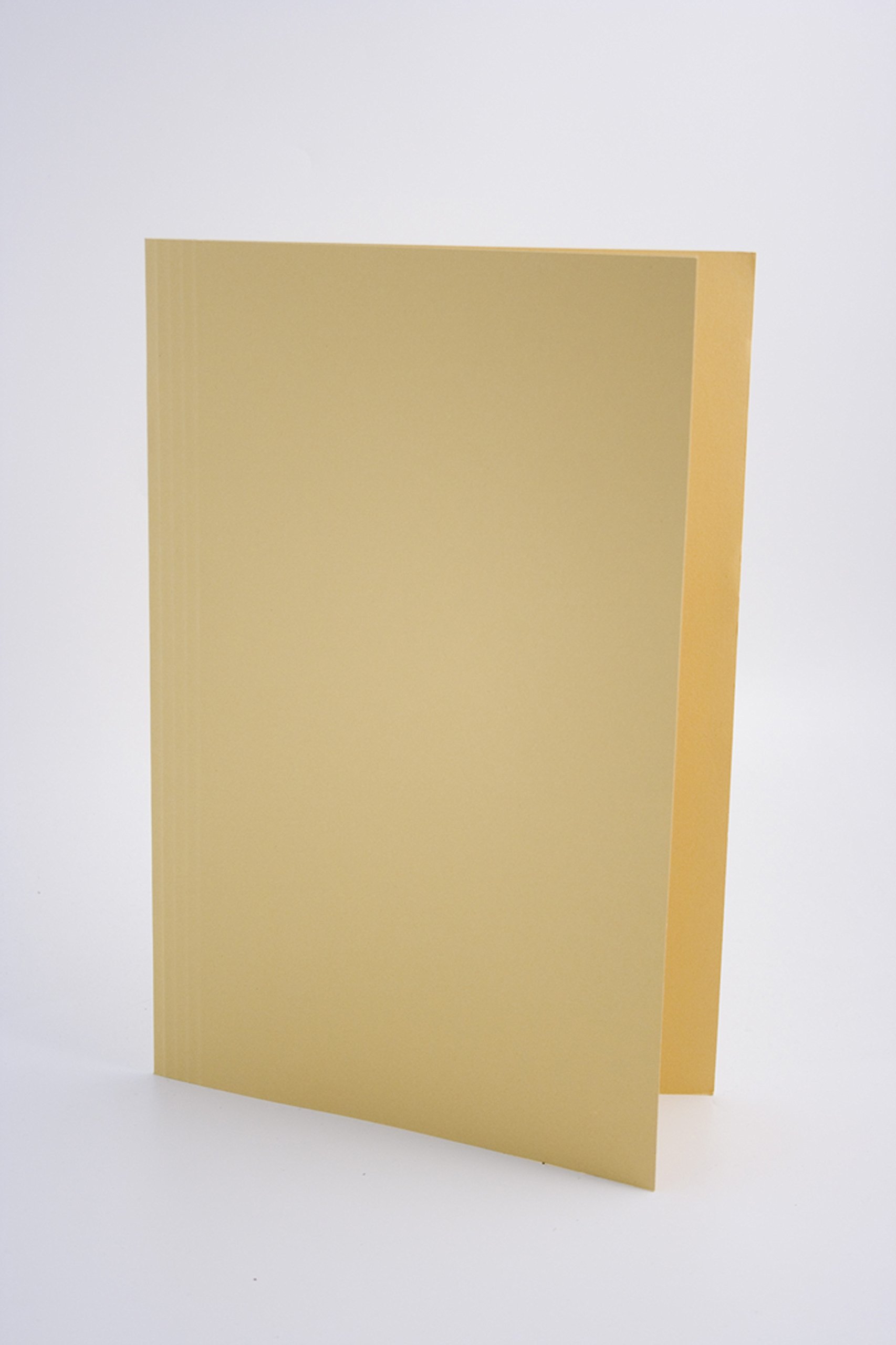 Exacompta - Ref FS250-50-YLWZ - Guildhall - Square Cut Folder, 250gsm Medium Weight Manilla, 349 x 242mm, A4 & Foolscap, Approx. 100 Sheets, Blue Angel Certified - Yellow, Pack of 50
