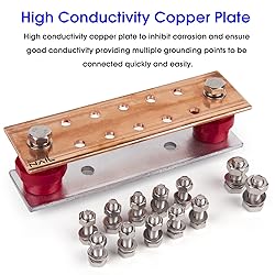 4 Pack-.157" x 2.36" x 7.87" Copper Ground Bar