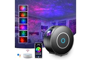 VOION Smart Galaxy Star Projector, LED Nebula Ceiling Night Light with App & Voice Control, Perfect for Gaming Rooms, Bedrooms, Home Theater, and Camp Tent, Stunning Starry Sky Effect