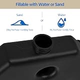 Yaheetech 4 Piece Cantilever Parasol Base Stand 60 L Water/Sand Capacity HDPE view 4