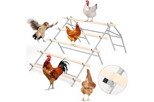 Chicken Roosting Bars for Chickens in Coop with 20 Ties DIY Chicken Perch for Coop Customizable with Your Own Wood, Large Met