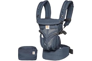 Ergobaby Omni 360 All-Position Baby Carrier for Newborn to Toddler with Lumbar Support & Cool Air Mesh (7-45 Lb), Midnight Blue