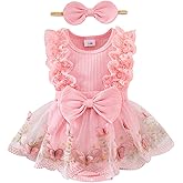 Baby Girl Clothes Infant Summer Outfits Cute Butterflies Mesh Ruffle Sleeveless Romper Headband Set 0-12 Months