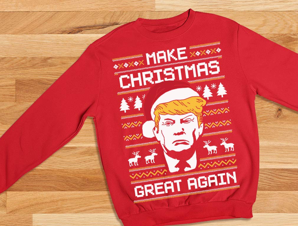 Tstars Funny Ugly Christmas Sweatshirt for Men Women Pullover Great Red Small