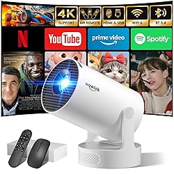 [Built-in Apps & 2025 Upgraded] Mini Projector with