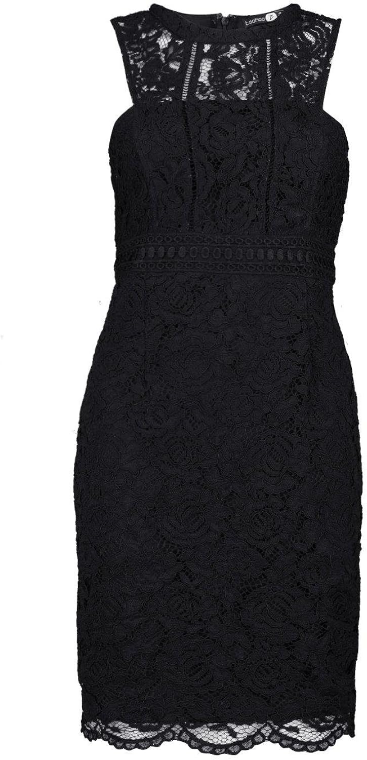 boutique lace racer neck bodycon dress