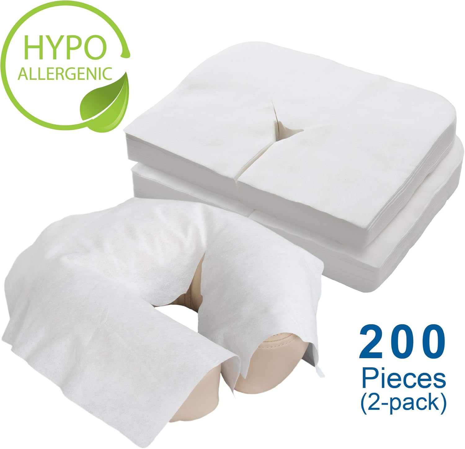 EARTHLITE Disposable Face Cradle Covers – Medical-Grade, Ultra Soft, Luxurious, Non-Sticking Massage Face Covers/Headrest Covers for Massage Tables & Massage Chairs, 100 count: Sports & Outdoors